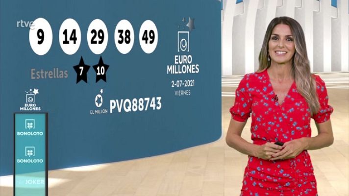 Loterías - Sorteo de la Bonoloto y Euromillones del 02/07/2021