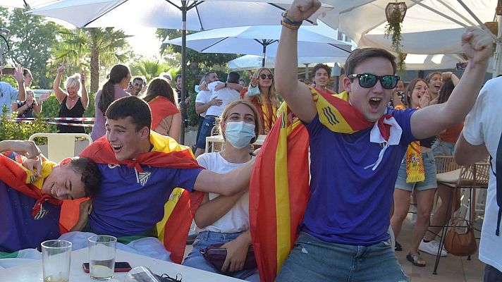 Telediario 2 - La afición española vibró con el pase a semifinales de la Eurocopa