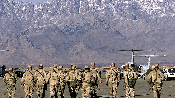 Telediario 2 - Estados Unidos confirma su retirada de Bagram, su principal base militar en Afganistán