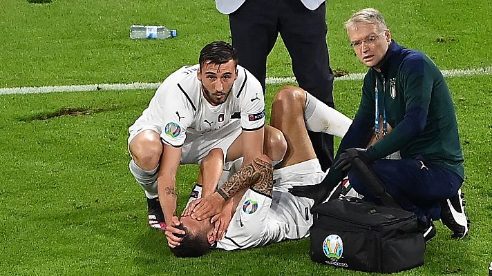 Telediario Matinal - Spinazzola, con rotura en el tendón de aquiles, se pierde las semis ante España