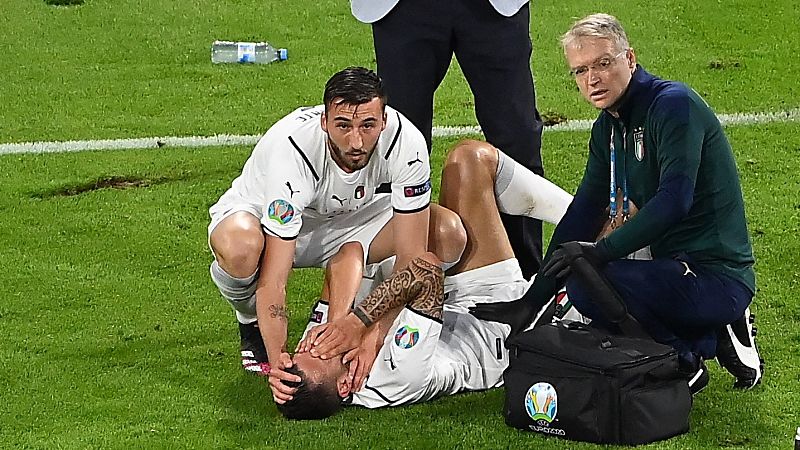 Spinazzola, con rotura en el tendón de aquiles, se pierde las semis ante España