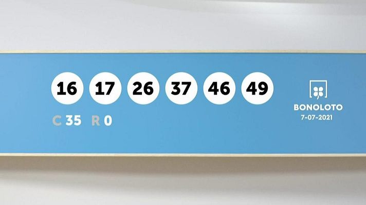 SELAE - Sorteo de la Lotería Bonoloto del 07/07/2021