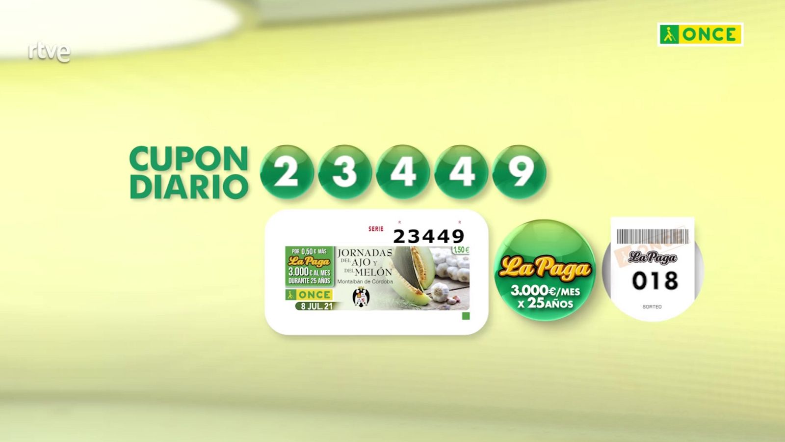 Sorteo ONCE - 08/07/21 - ver ahora