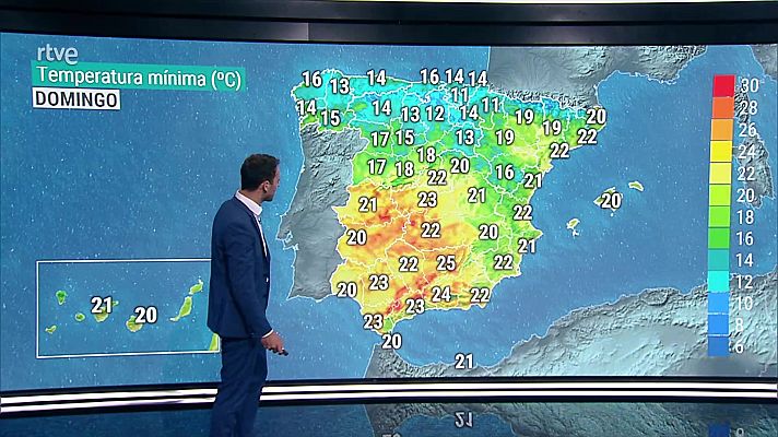 El tiempo - Temperaturas en ascenso casi generalizado, más acusado en el interior de la Península