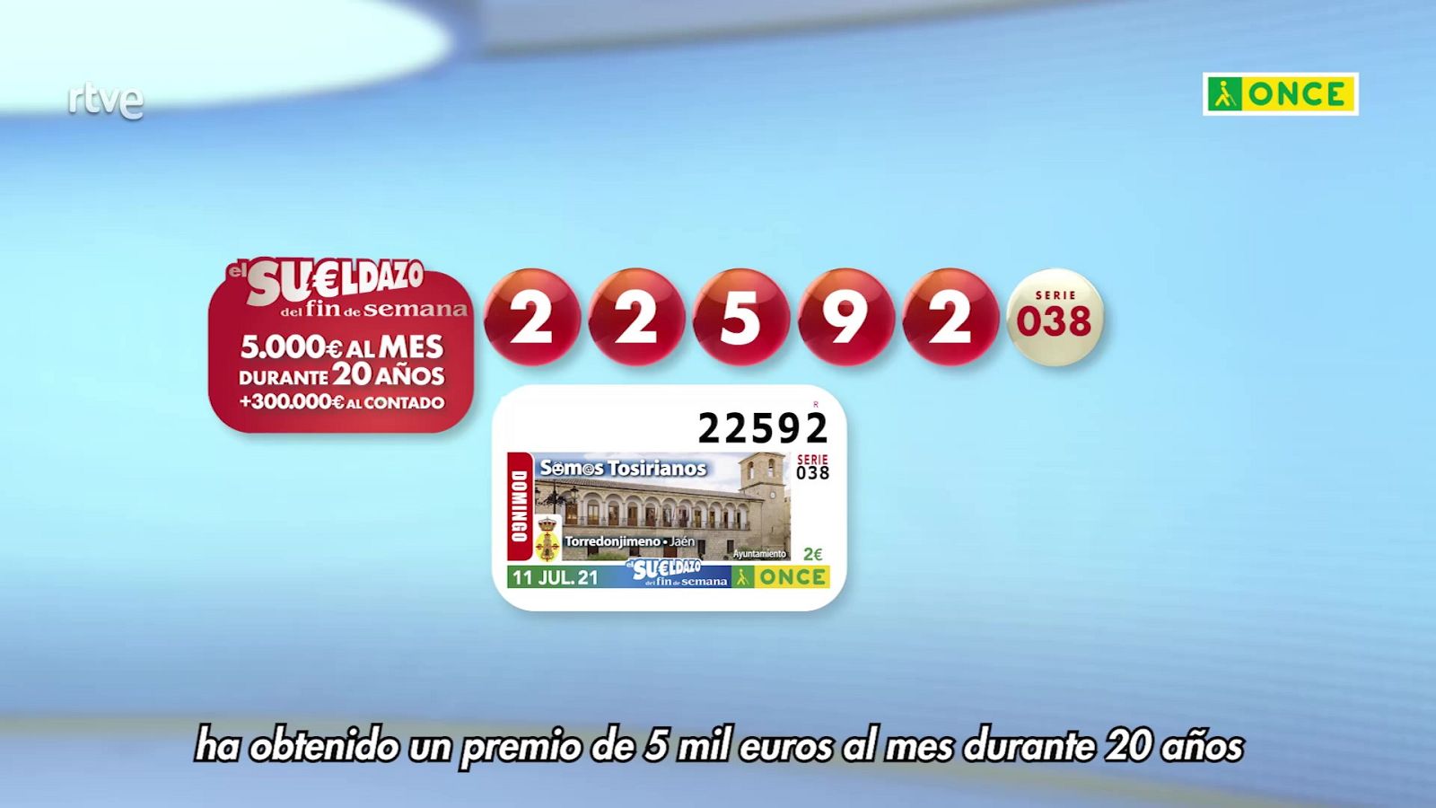 Sorteo ONCE - 11/07/21 - ver ahora