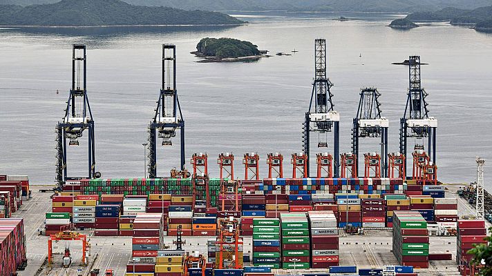 Telediario 1 - La COVID-19 obstaculiza las exportaciones desde China hacia Europa y EE.UU.