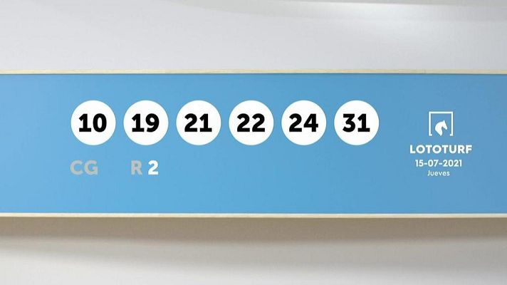 SELAE - Sorteo de la Lotería Lototurf del 15/07/2021