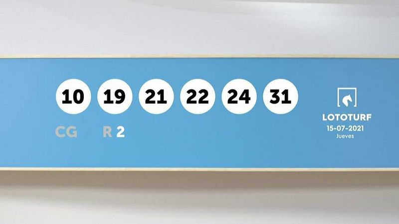 Sorteo de la Lotería Lototurf del 15/07/2021