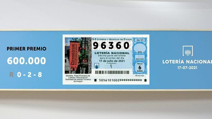 SELAE - Sorteo de la Lotería Nacional del 17/07/2021