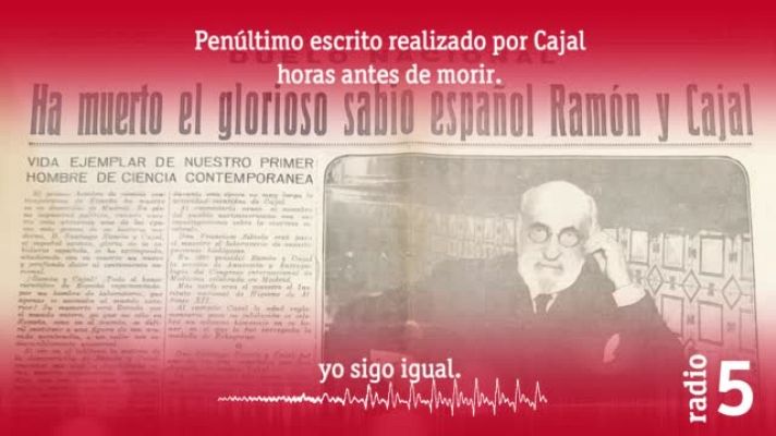  - Penúltimo escrito realizado por Ramón y Cajal horas antes de morir