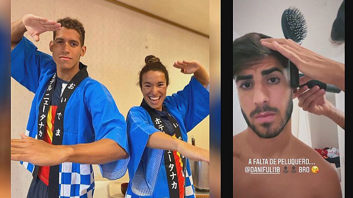 Telediario 2 - Tokio 2021 | Cortes de pelo, trucos y saludos en la villa