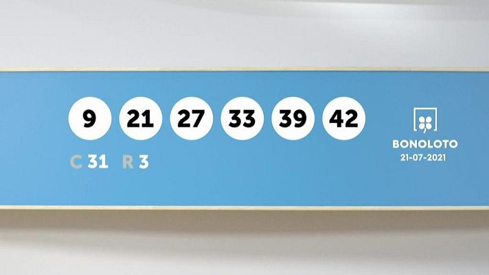 SELAE - Sorteo de la Lotería Bonoloto del 21/07/2021