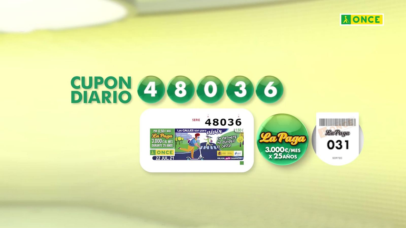 Sorteo ONCE - 22/07/21 - ver ahora