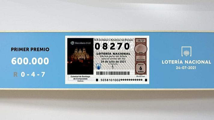 SELAE - Sorteo de la Lotería Nacional del 24/07/2021