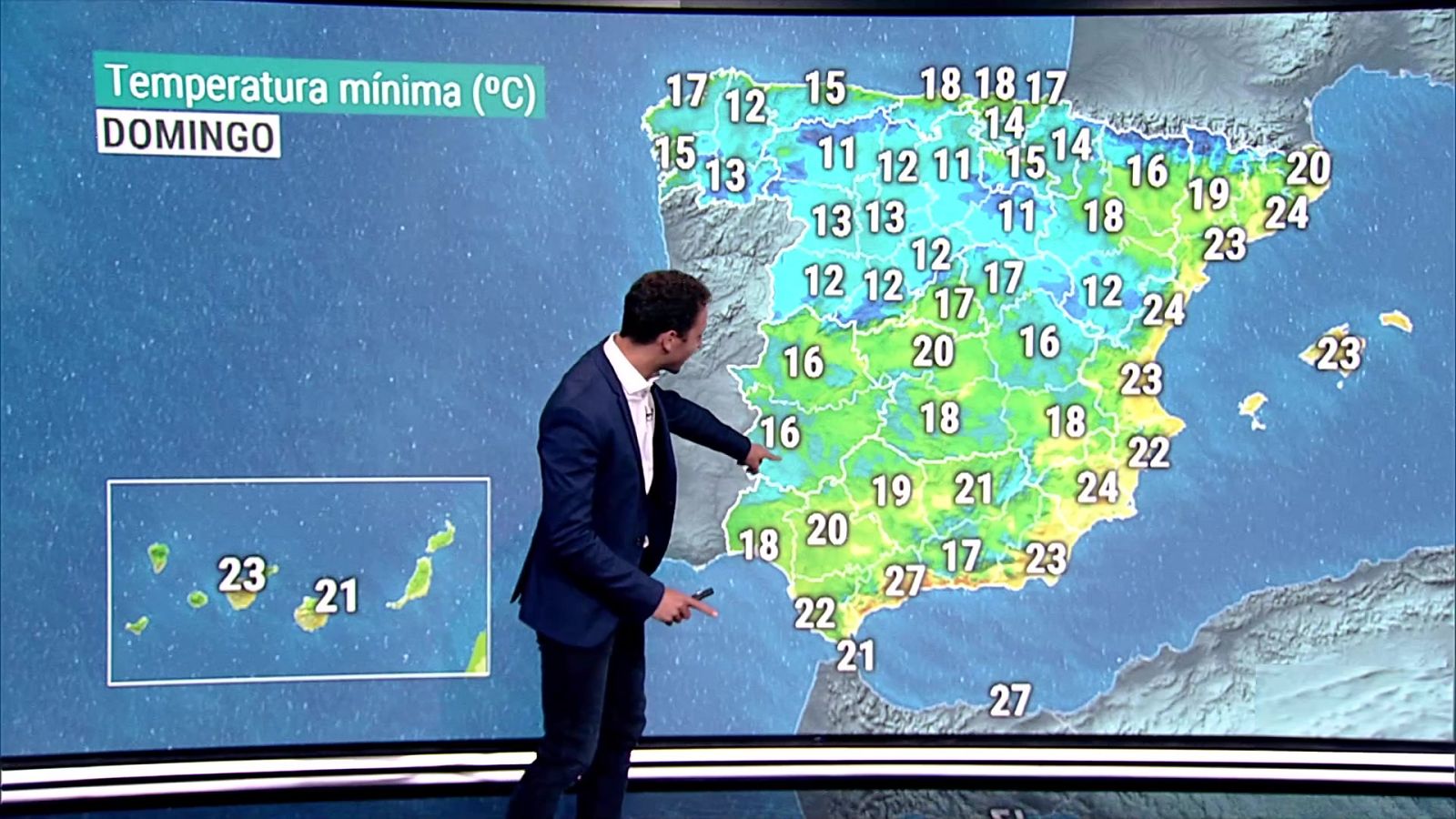 Descenso notable de las temperaturas en el valle del Ebro y Pirineos. Temperaturas significativamente altas en el sudeste peninsular y Baleares - ver ahora