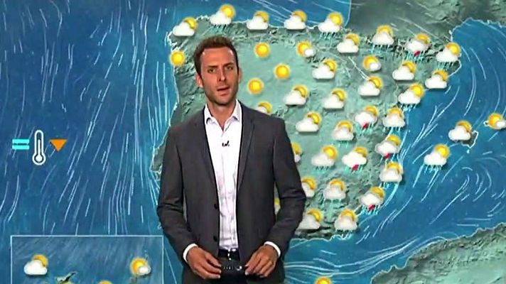 El tiempo - La semana comienza con tormentas en este peninsular y poco nuboso en el resto