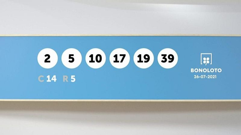 Sorteo de la Lotería Bonoloto del 26/07/2021 - Ver ahora