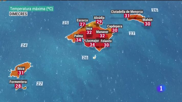 Informatiu Balear - El temps a les Illes Balears - 27/07/21