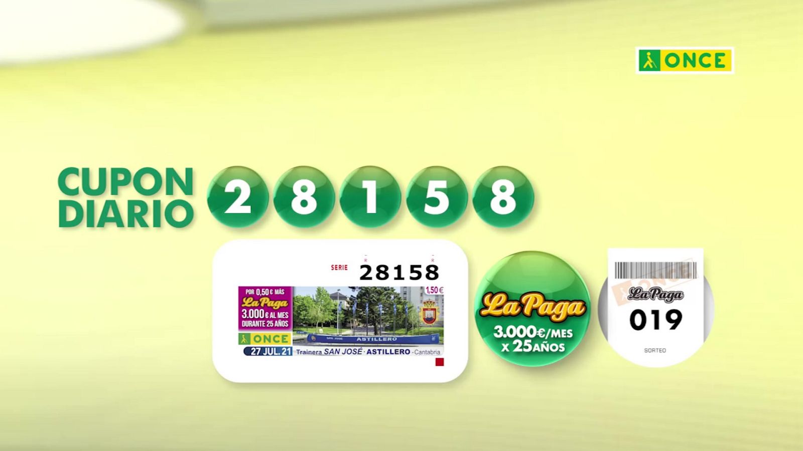 Sorteo ONCE - 27/07/21 - ver ahora