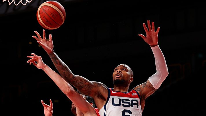 Baloncesto Tokyo 2020 - EE.UU. logra su primera victoria arrollando a Irán 120-66