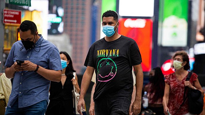 Telediario 1 - La variante Delta puede ser tan contagiosa como la varicela, según un informe de Estados Unidos