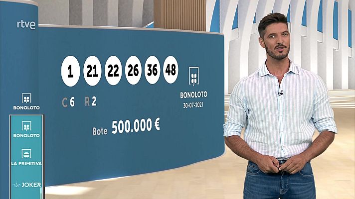 Loterías - Sorteo de la Bonoloto y Euromillones del 30/07/2021