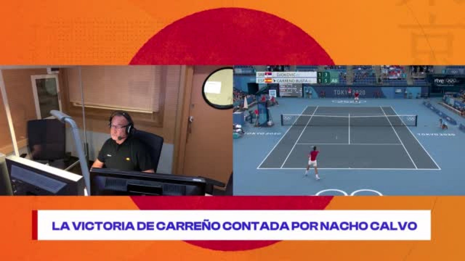 La reacción de Nacho Calvo a la victoria de Pablo Carreño