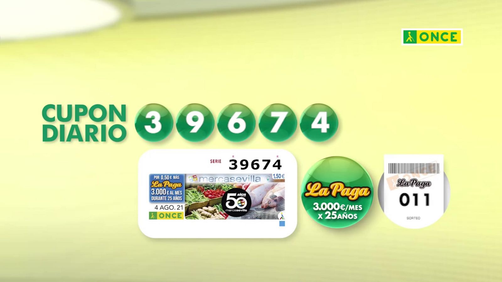 Sorteo ONCE - 04/08/21 - ver ahora