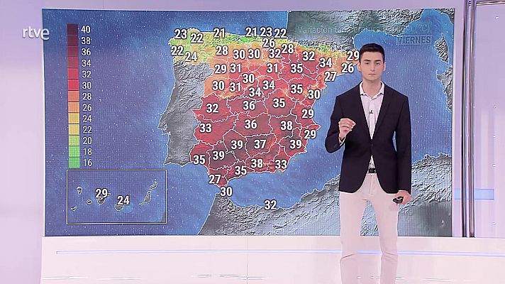El tiempo - Temperaturas máximas altas en el valle del Guadalquivir