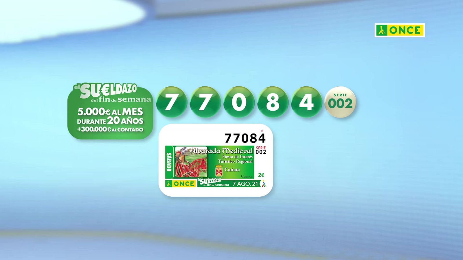 Sorteo ONCE - 07/08/21 - ver ahora