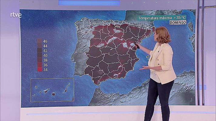 El tiempo - Aumento localmente notable de las temperaturas máximas en el sistema Ibérico y alto Ebro