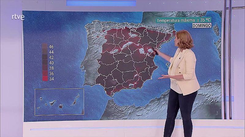 Aumento localmente notable de las temperaturas máximas en el sistema Ibérico y alto Ebro - ver ahora