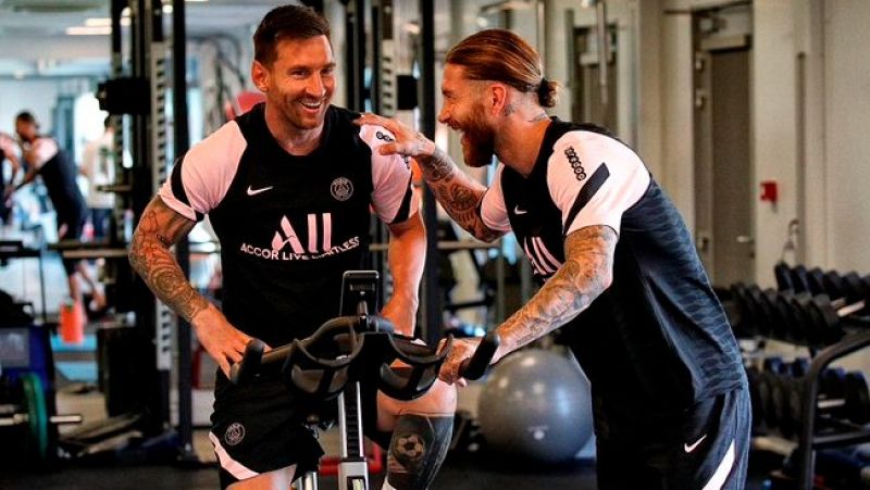 Así ha sido el reencuentro de Leo Messi y Sergio Ramos en el PSG