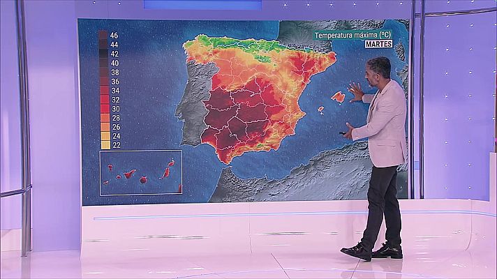 El tiempo - Las temperaturas descienden de manera casi generalizada, aunque todavía pueden subir más en el área del Estrecho, Melilla, litoral de Málaga y zonas del sur y este de las islas Canarias