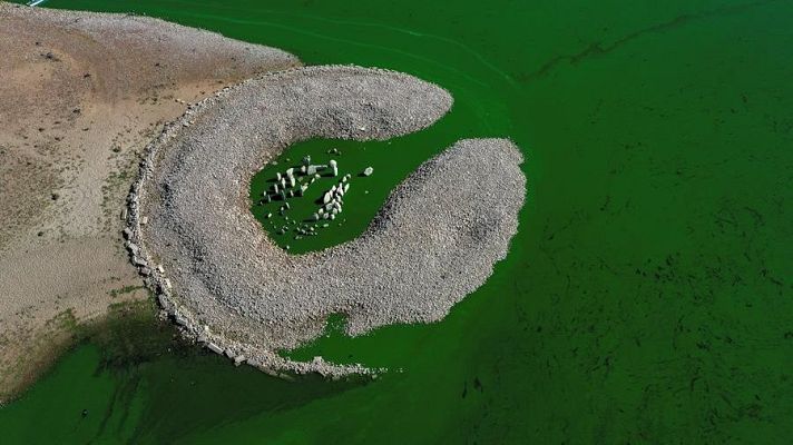 Telediario 1 - Iberdrola ha desenvalsado Valdecañas hasta niveles que complican el suminstro de los vecinos