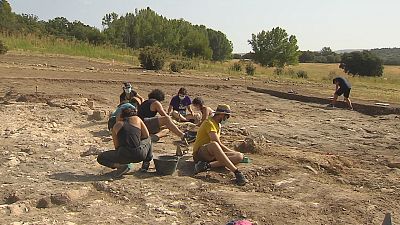 Yacimiento Noheda en Cuenca en el que trabajan j�venes voluntarios este verano�