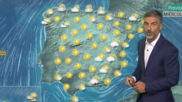 Telediario 1 - Bajan las temperaturas en la Península y serán altas en Canarias