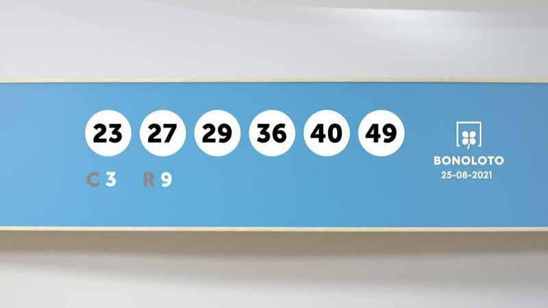 Sorteo de la Lotería Bonoloto del 25/08/2021 - Ver ahora