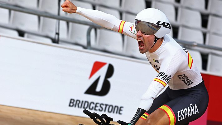 Telediario 1 - Alfonso Cabello, oro y récord mundial en 1000m contrarreloj