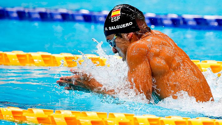 Telediario 1 - Óscar Salguero nada hacia otra plata para España