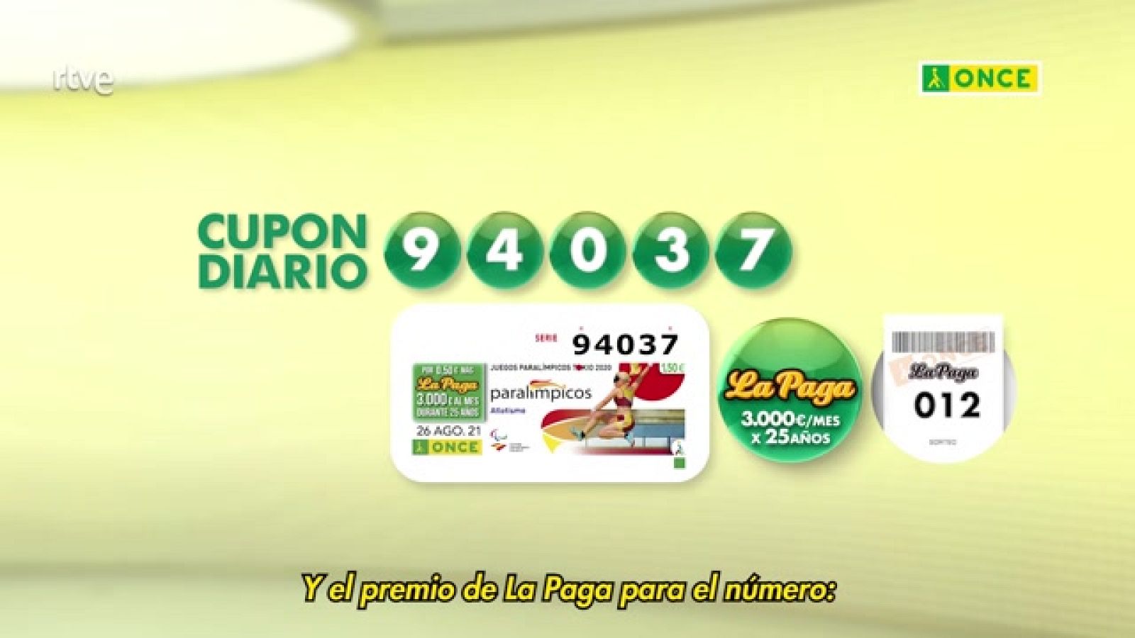 Sorteo ONCE - 26/08/21 - ver ahora