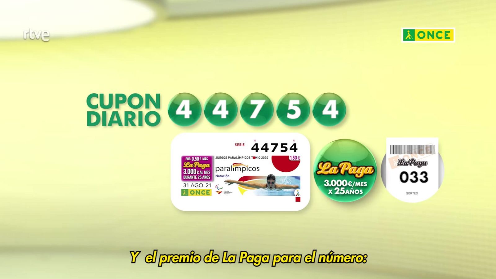 Sorteo ONCE - 31/08/21 - ver ahora