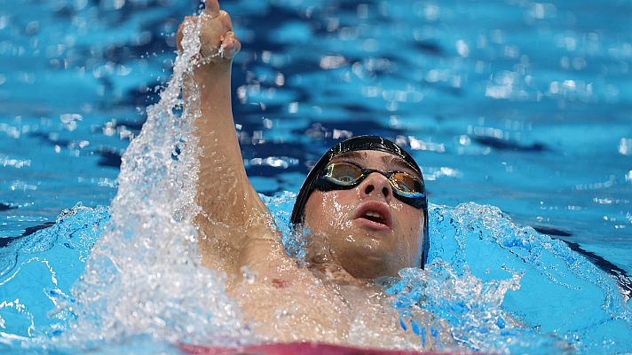 Natación Paralímpicos Paris 2024 - Natación: 100 m espalda S6 Serie 3 - David Sánchez Sierra