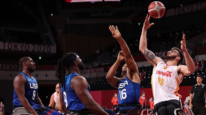 Baloncesto en silla de ruedas Paralímpicos París 2024 - Baloncesto en silla de ruedas. Semifinales: España - Estados