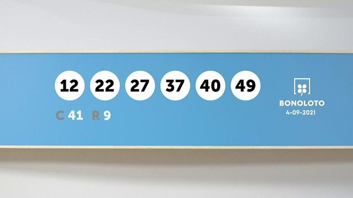 SELAE - Sorteo de la Lotería Bonoloto del 04/09/2021