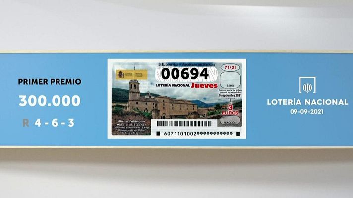 SELAE - Sorteo de la Lotería Nacional del 09/09/2021