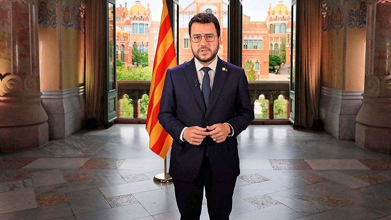 Aragonès pide unidad para llevar a cabo un referéndum "irrenunciable" - Telediario 2 | Ver