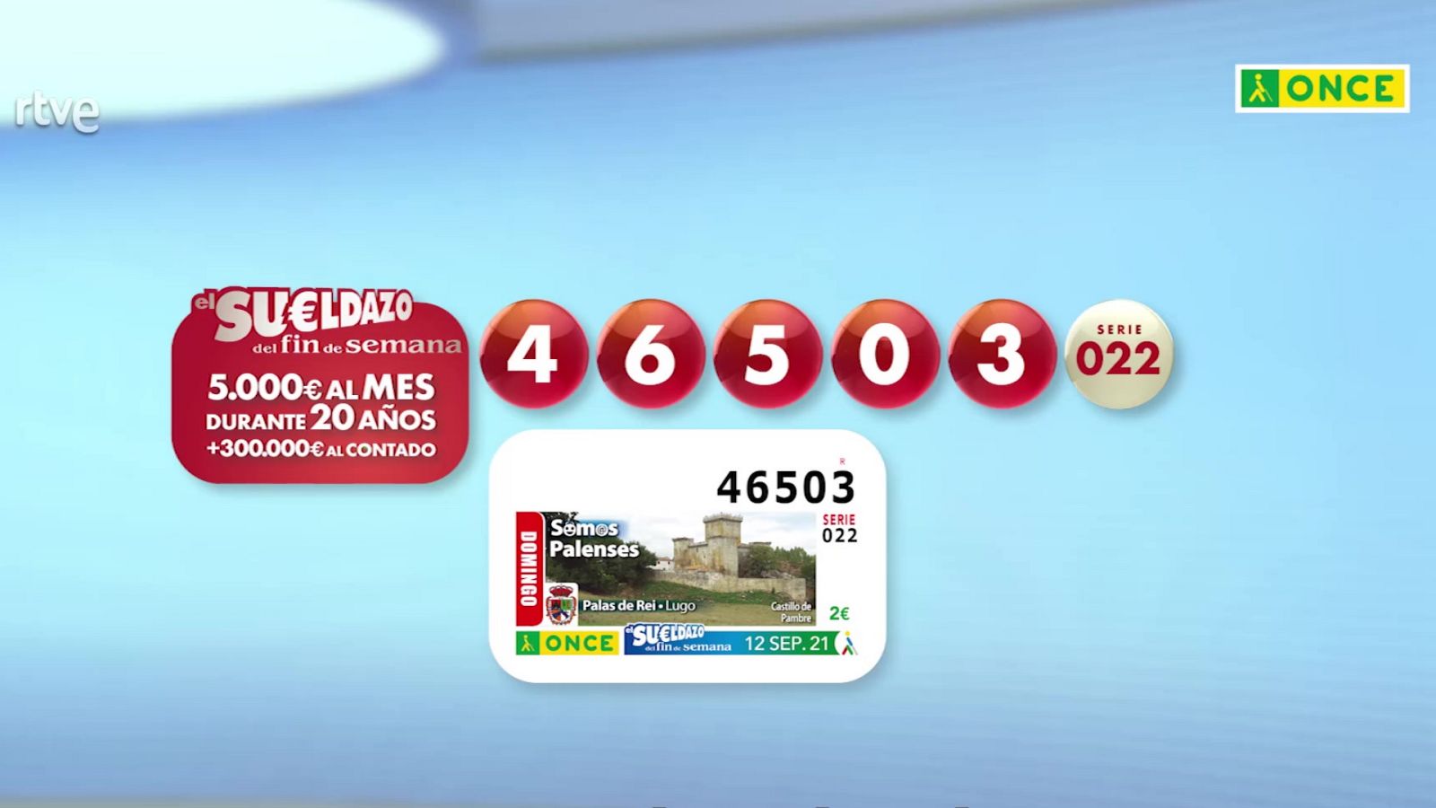 Sorteo ONCE - 12/09/21 - ver ahora