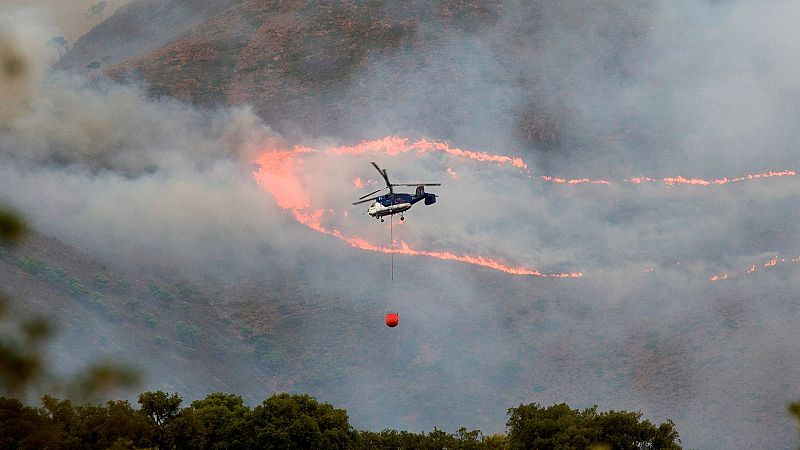El fuego de Sierra Bermeja, Málaga, continúa y ya ha quemado más de 7.000 hectáreas | Ver