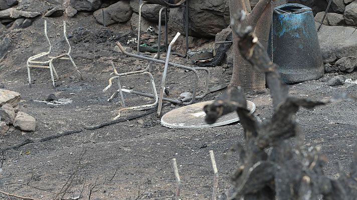 Telediario 1 - La intensidad del fuego de Sierra Bermeja recuerda a lo vivido en Gran Canaria en 2019